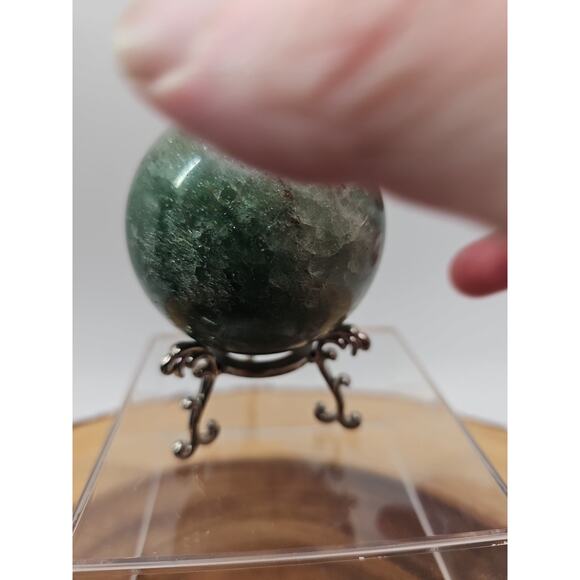 Green Strawberry Quartz 62mm .73lb W/stand - Picture 3 of 12